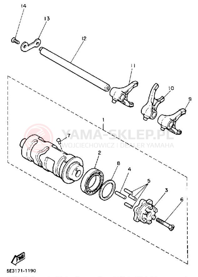 Schemat "Wodziki, automat" do Yamaha VIRAGO 750 XV750AC/XV750A