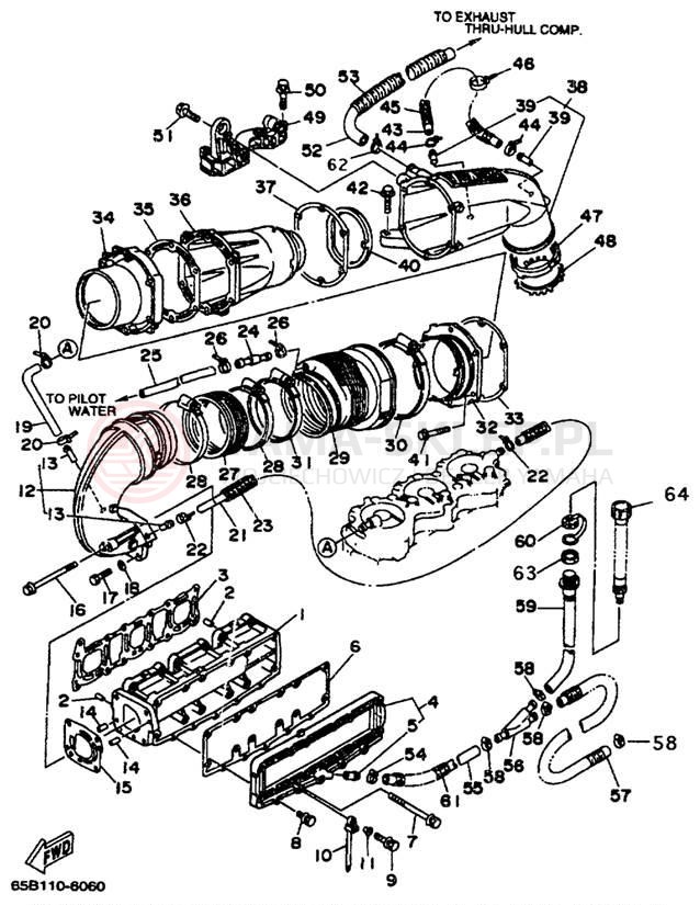 Schemat "wydech" do Yamaha EXCITER EXT1100V