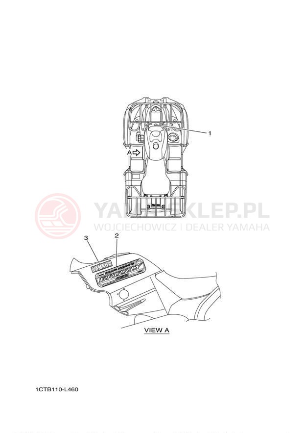 Schemat "naklejki" do Yamaha GRIZZLY 450 EPS 4WD YFM45FGPDL