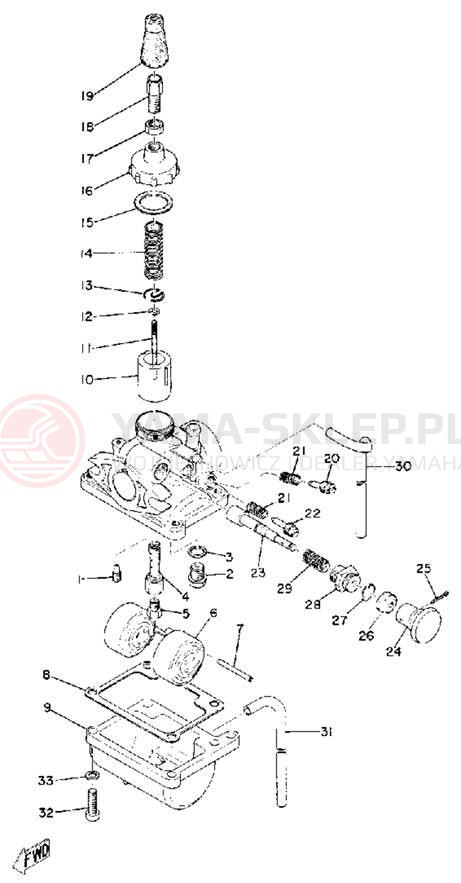 Schemat "Gaźnik" do Yamaha RD60A