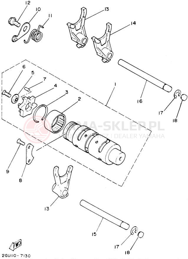 Schemat "Wodziki, automat" do Yamaha BANSHEE YFZ350F