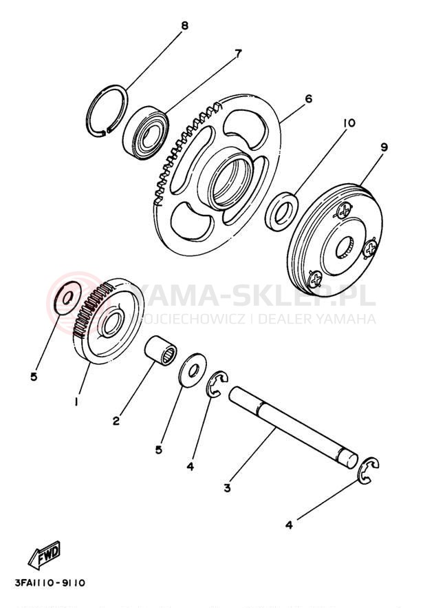 Schemat "rozrusznik" do Yamaha BREEZE YFA1K