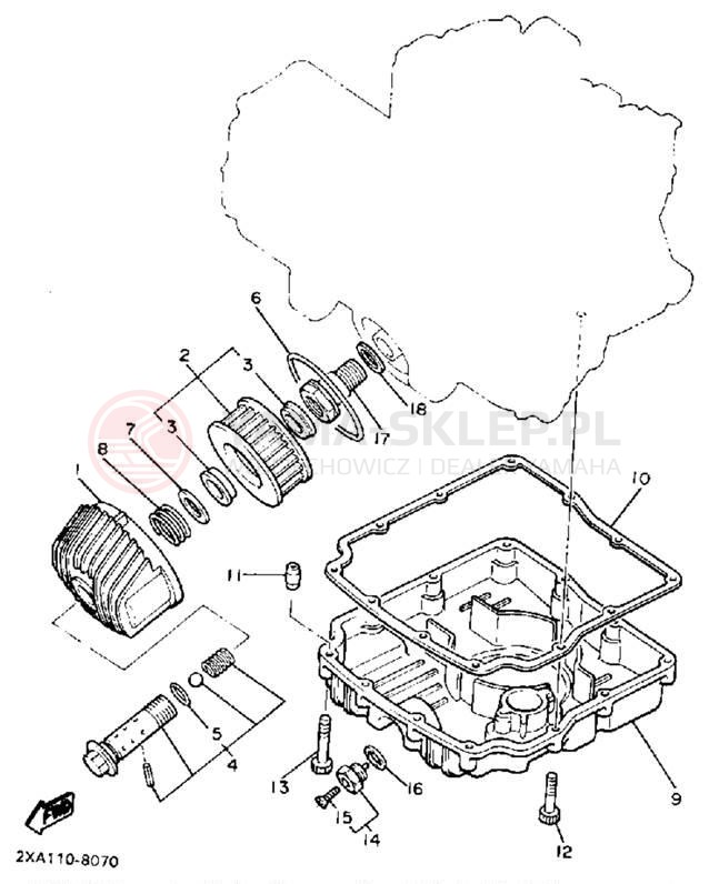 Schemat "Filtr oleju" do Yamaha RADIAN YX600A/YX600AC