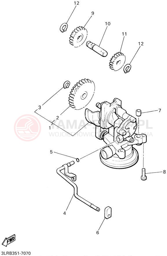 Schemat "Pompa olejowa" do Yamaha V-MAX VMX1200M/VMX1200MC