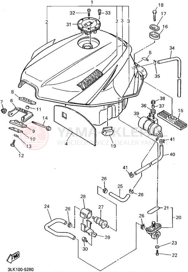 Schemat "zbiornik paliwa" do Yamaha FZR1000G/FZR1000GC
