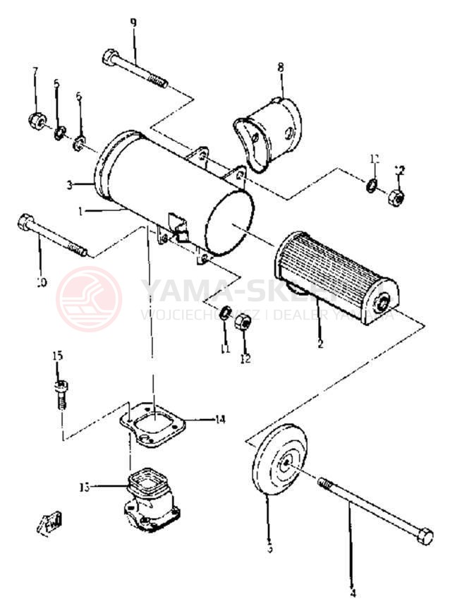 Schemat "Filtr powietrza" do Yamaha YJ2/YJ1
