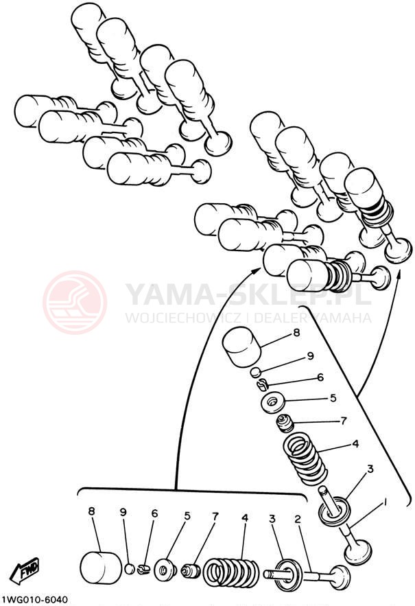 Schemat "zawory" do Yamaha YZF600R YZF600RPC/YZF600RP