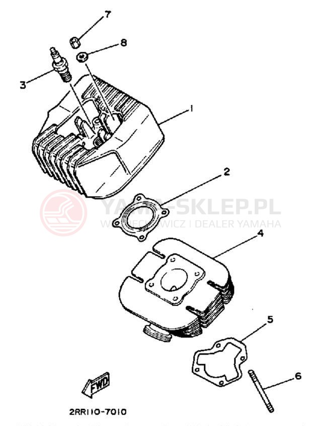 Schemat "cylinder" do Yamaha YSR50U