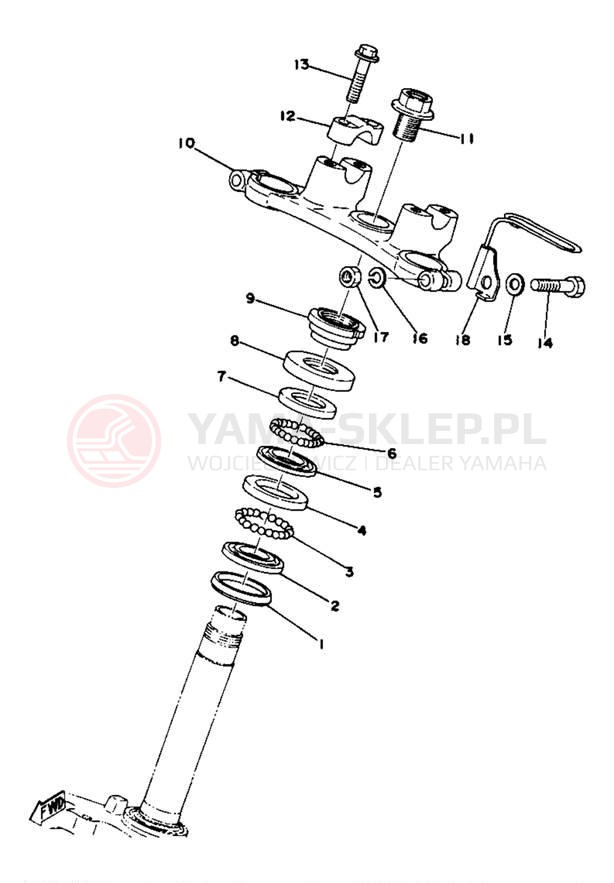 Schemat "Półki zawieszenia" do Yamaha YZ80E