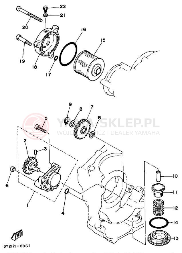 Schemat "Pompa olejowa" do Yamaha XT250K/XT250KC