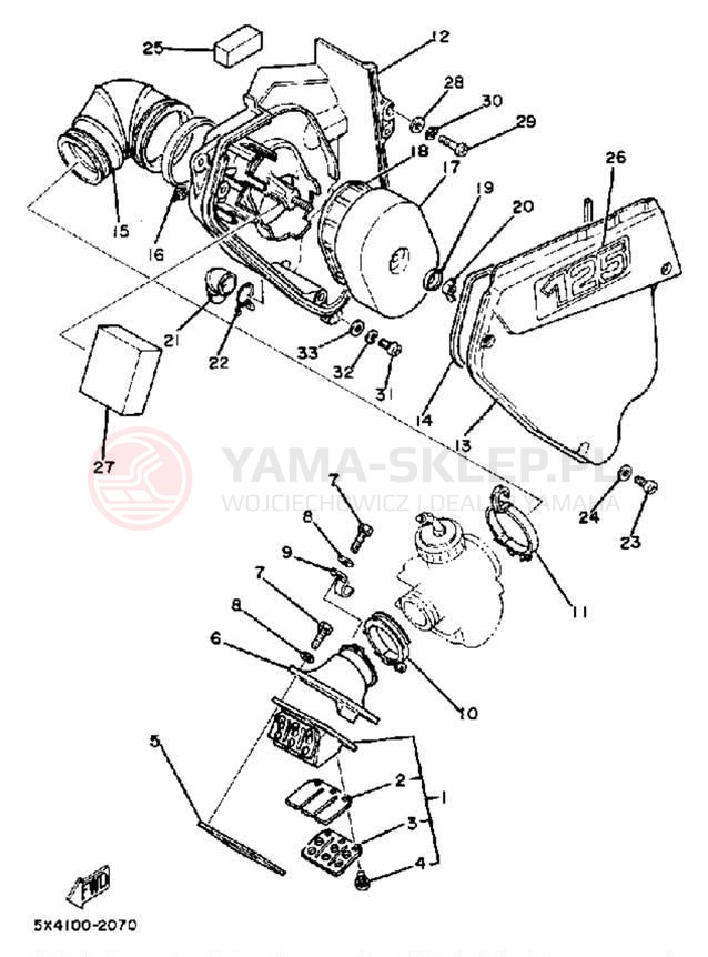 Schemat "Wtrysk paliwa" do Yamaha YZ125J