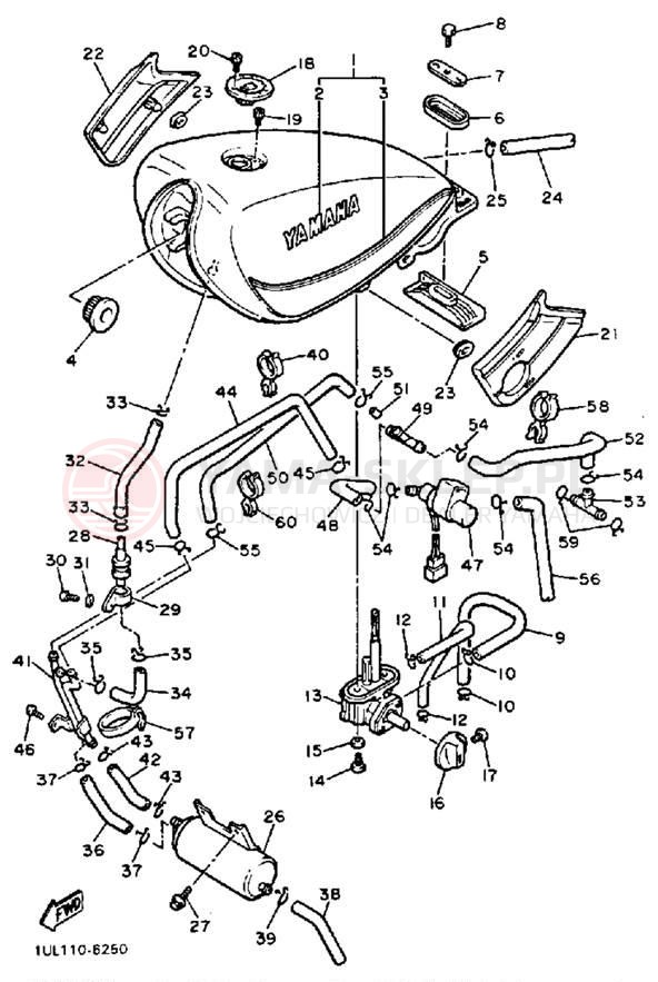 Schemat "zbiornik paliwa" do Yamaha RADIAN YX600S/YX600SC