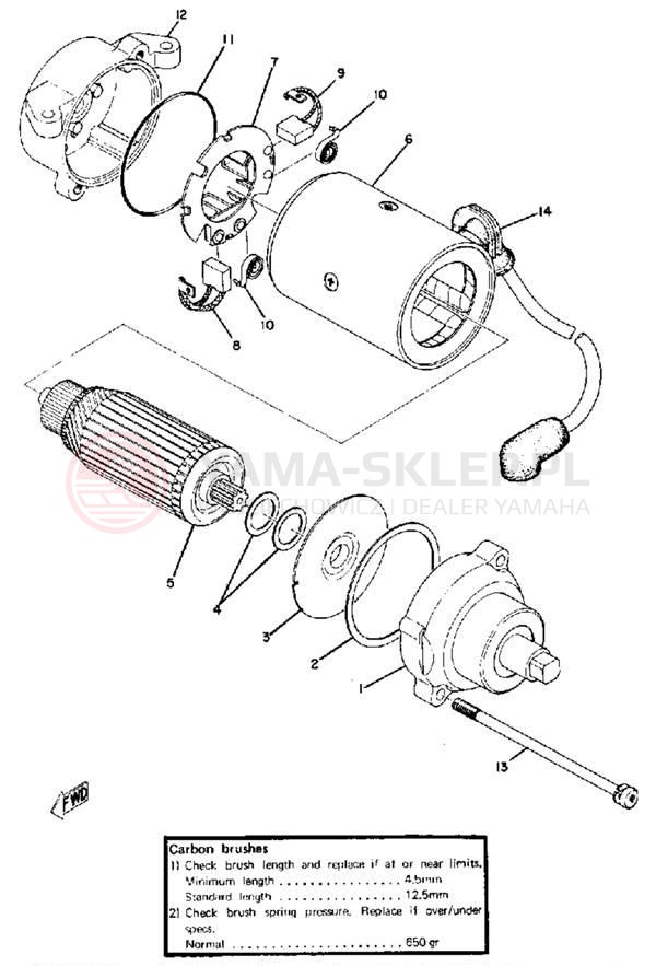 Schemat "rozrusznik" do Yamaha XS500B