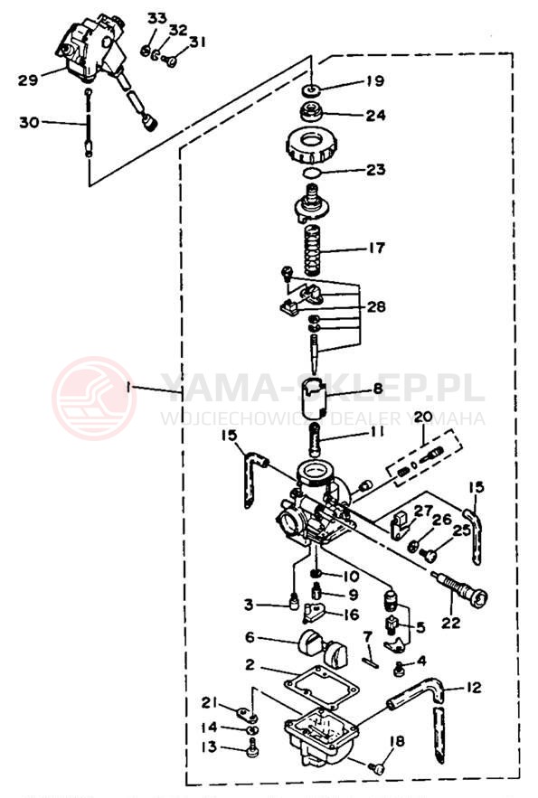 Schemat "Gaźnik" do Yamaha BLASTER YFS200B_MN
