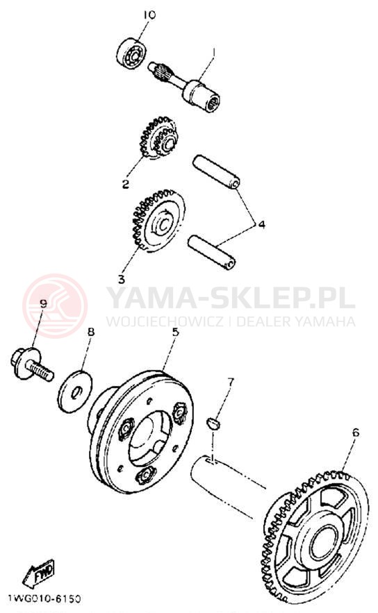 Schemat "rozrusznik" do Yamaha FZR400SAC