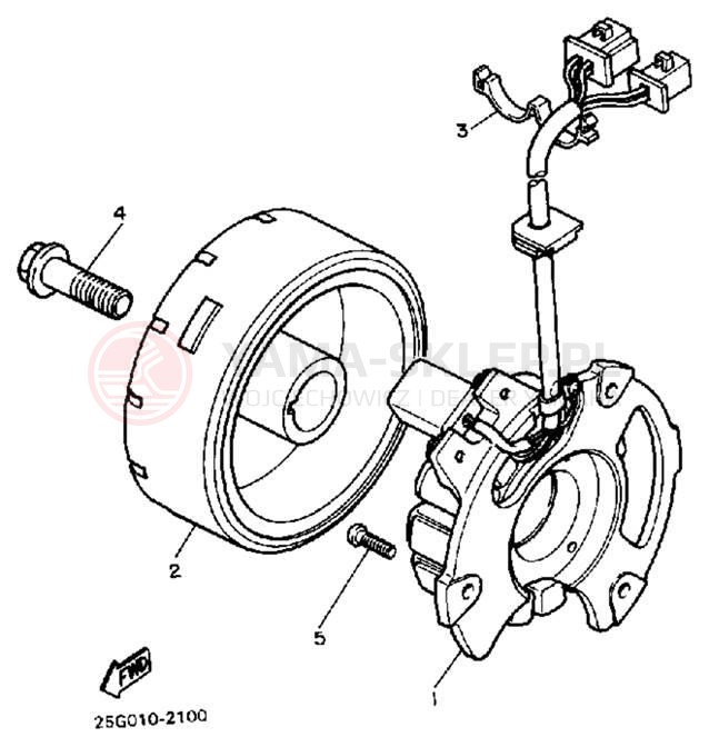 Schemat "Układ zapłonowy" do Yamaha RIVA 180 XC180K/XC180KC