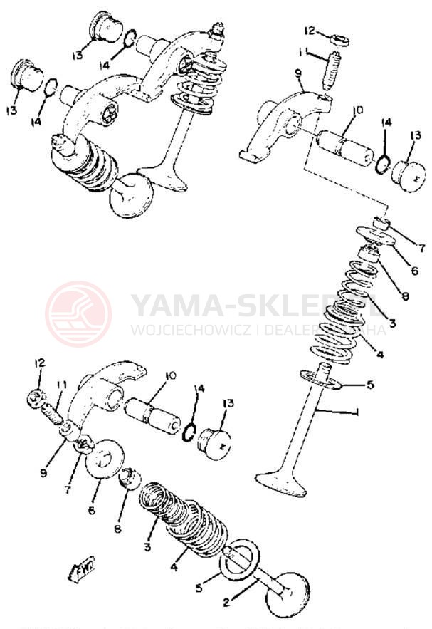 Schemat "zawory" do Yamaha XS650G