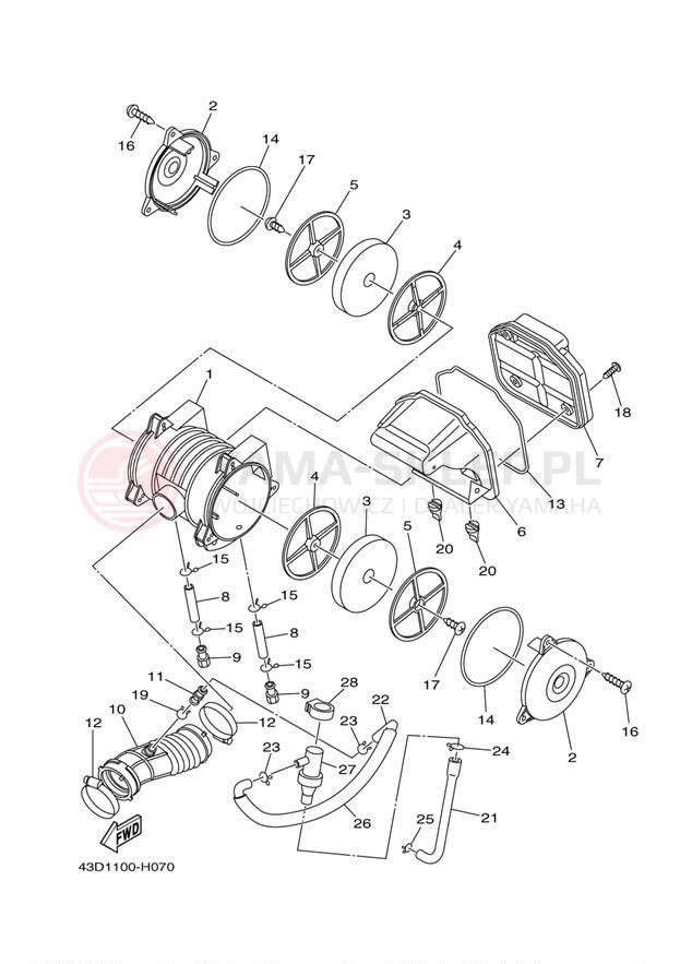 Schemat "Wtrysk paliwa" do Yamaha RAPTOR 90 YFM90RYB/YFM90RYL