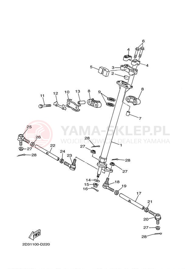 Schemat "Półki zawieszenia" do Yamaha GRIZZLY 80 YFM80GXL/YFM80GXGR