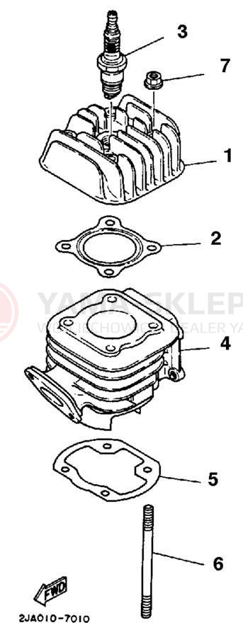 Schemat "głowica" do Yamaha JOG CG50A