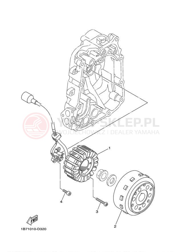 Schemat "prądnica" do Yamaha MORPHOUS CP250XL