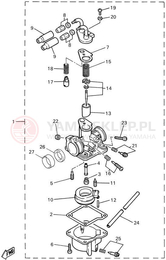 Schemat "Gaźnik" do Yamaha PW50 PW50N1