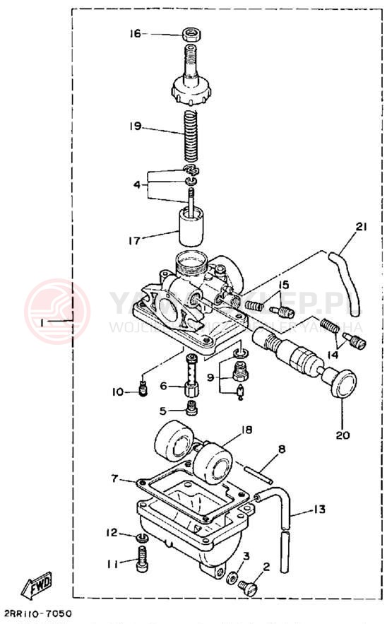Schemat "Gaźnik" do Yamaha YSR50T