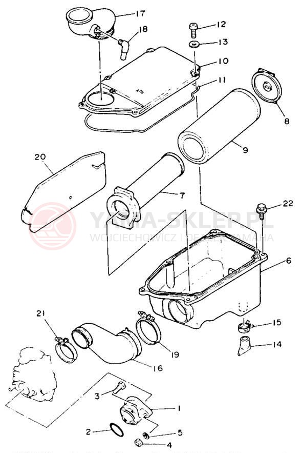 Schemat "Filtr powietrza" do Yamaha WARRIOR YFM350XB_M