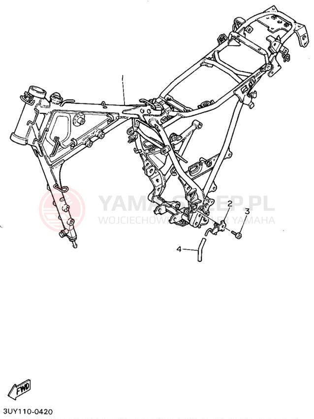Schemat "rama" do Yamaha XT600EF/XT600EFC