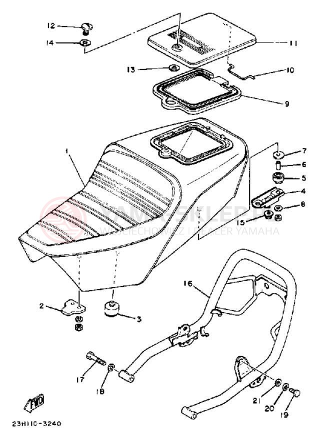Schemat "siedzenie" do Yamaha RX50K