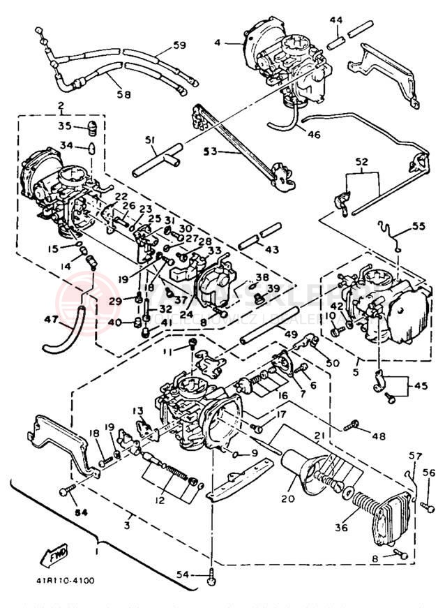 Schemat "Gaźnik" do Yamaha XVZ12DL/XVZ12DKC2