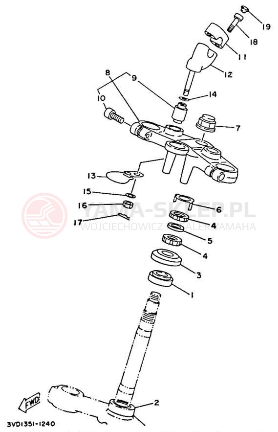 Schemat "Półki zawieszenia" do Yamaha TDM850 TDM850DC/TDM850D