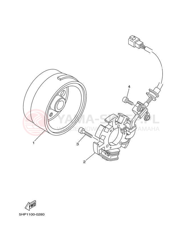 Schemat "prądnica" do Yamaha TT-R125L TTR125LT
