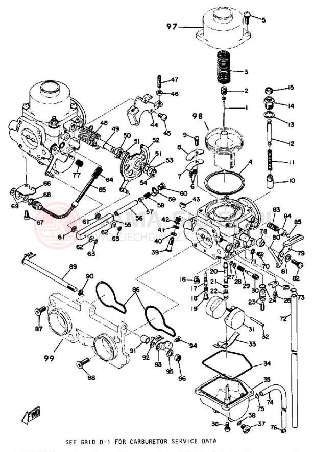 Schemat "Gaźnik" do Yamaha TX500A