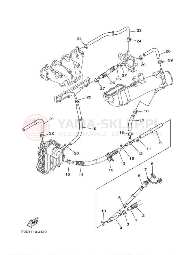 Schemat "Wydech końcowy" do Yamaha 242 LIMITED S SXT1800GJ