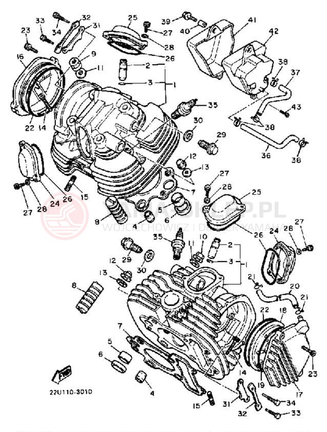 Schemat "głowica" do Yamaha XV500K