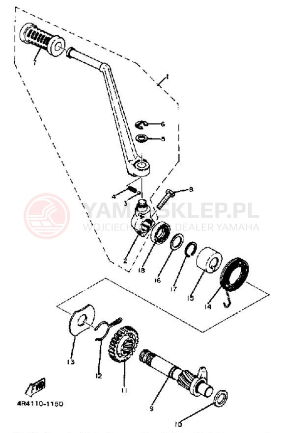 Schemat "kopniak" do Yamaha XS400SJ