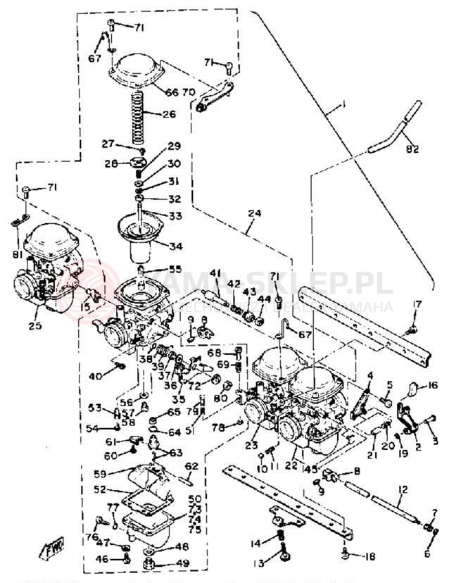 Schemat "Gaźnik" do Yamaha XS1100H