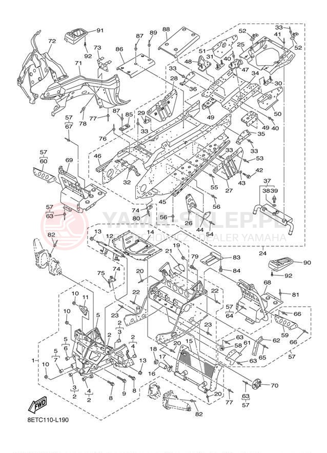 Schemat "rama" do Yamaha RS VENTURE RST90ES