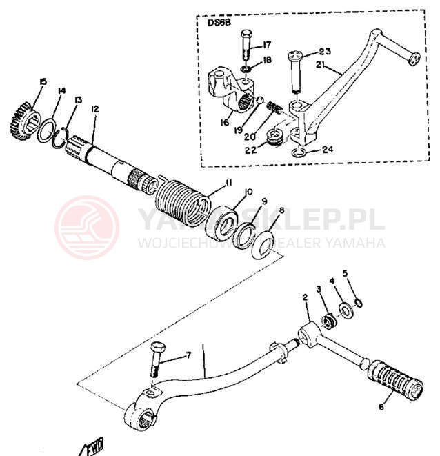 Schemat "kopniak" do Yamaha DS6B