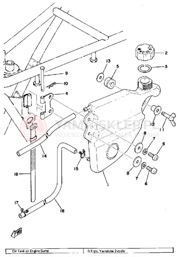 Schemat "Miska olejowa" do Yamaha TY175B