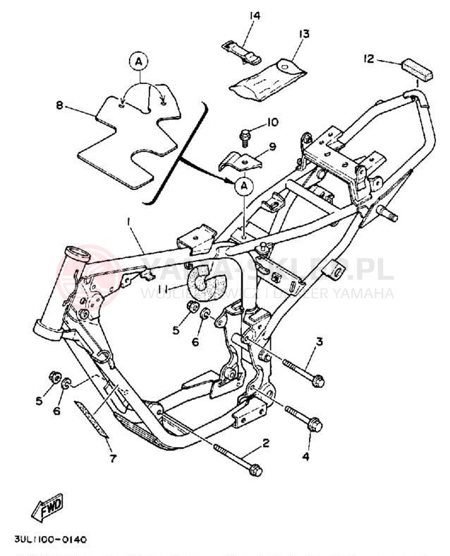 Schemat "rama" do Yamaha RT100A