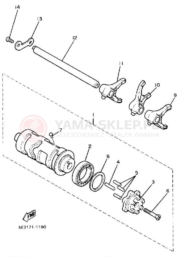 Schemat "Wodziki, automat" do Yamaha VIRAGO 1100 XV1100U/XV1100UC