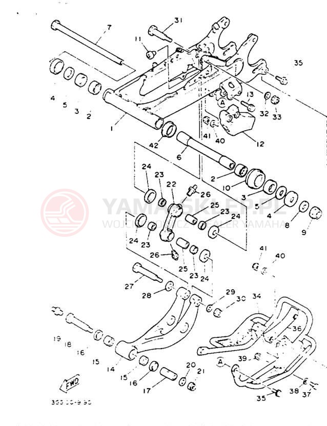 Schemat "wahacz" do Yamaha BANSHEE YFZ350E