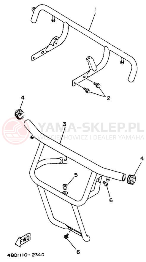 Schemat "gmole" do Yamaha TIMBERWOLF 2WD YFB250E