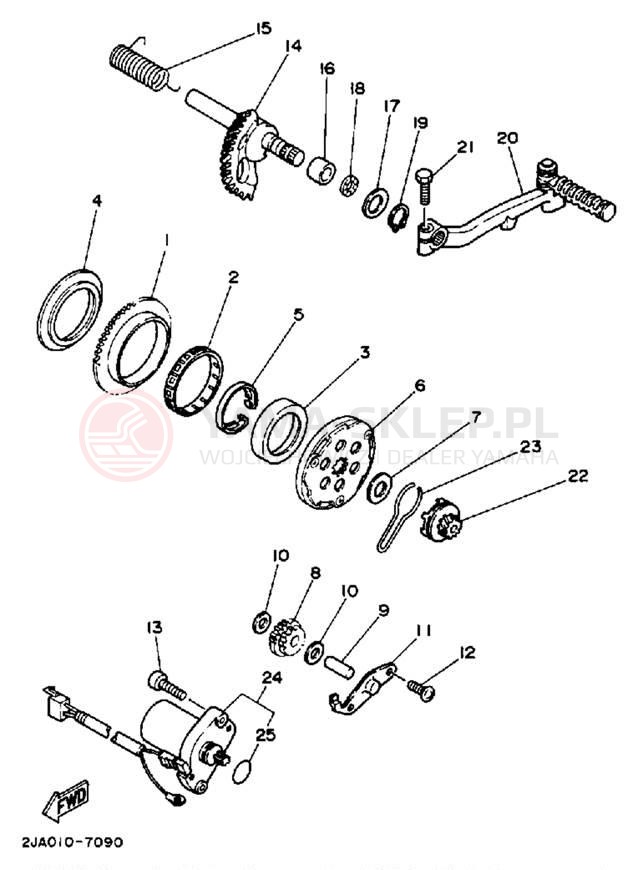 Schemat "rozrusznik" do Yamaha JOG CG50W