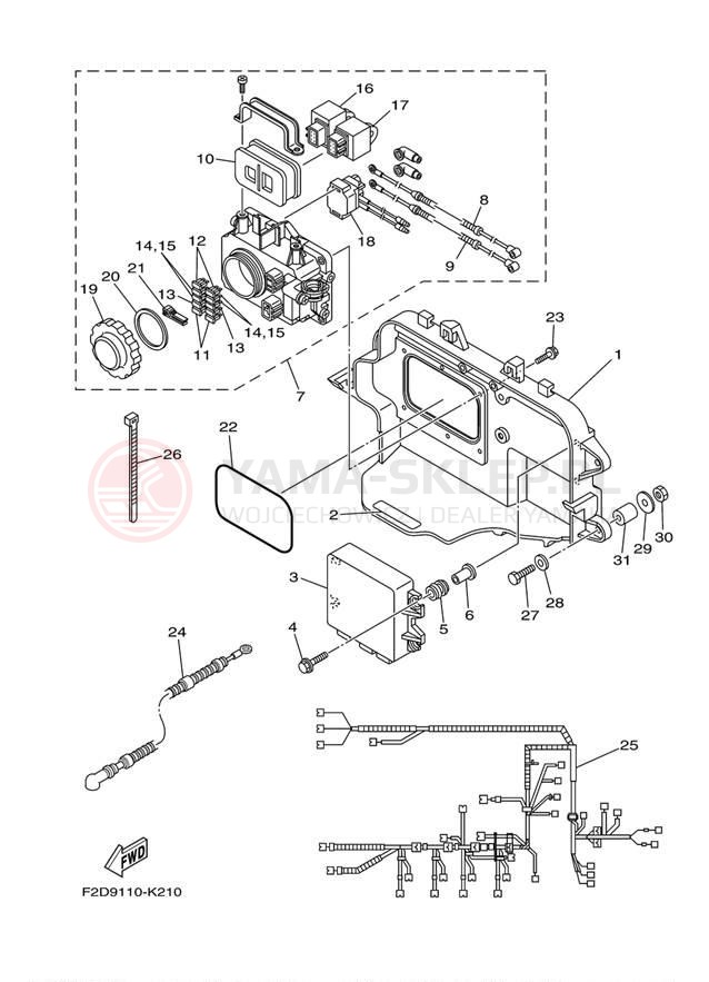 Schemat "układ elektryczny" do Yamaha AR190 EARLY RX1800AM/RX1800BM
