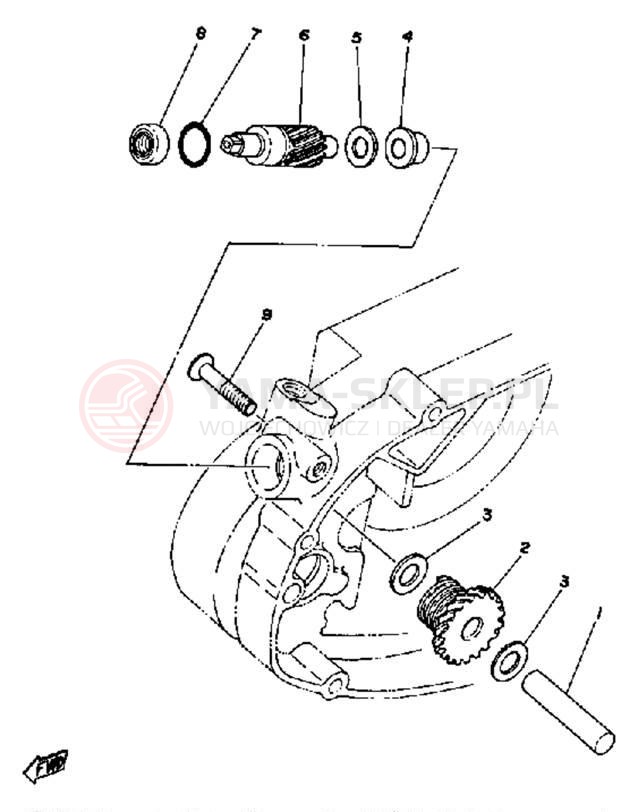 Schemat "Tryby licznika" do Yamaha DT125F