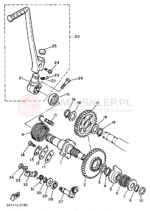 Schemat "rozrusznik" do Yamaha XT600S/XT600SC