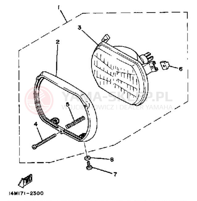Schemat "Lampa przód" do Yamaha CV80K